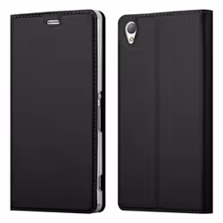 Coque pour Sony Xperia Z3 - CADORABO - CLASSY NOIR - Souple - Silicon TPU - Fermeture aimantée