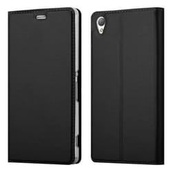 Coque pour Sony Xperia Z3 - CADORABO - CLASSY NOIR - Souple - Silicon TPU - Fermeture aimantée
