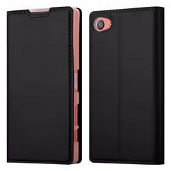 Coque - CADORABO - Sony Xperia Z5 COMPACT - Classy Noir - Fermeture magnétique - Protection optimale