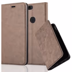 Coque de protection - CADORABO - OnePlus 5T - Marron café - Fermeture magnétique invisible - Fonction stand