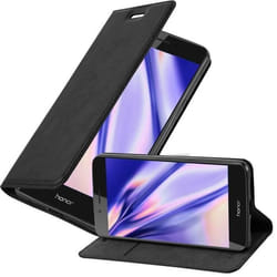 Coque - Cadorabo - Honor 6C - Noir Nuit - Silicone TPU - Fermeture magnétique