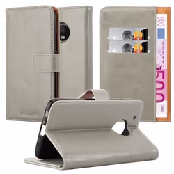 Cadorabo Coque pour Motorola MOTO G5 PLUS en MARRONE CAPPUCINO – Housse Protection avec Fermoire Magnétique Stand Horizontal  ...