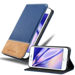 Coque pour Apple iPhone 6 PLUS / 6S PLUS Housse en BLEU BRUN Etui Cover Protection fermeture magnétique fonction de support