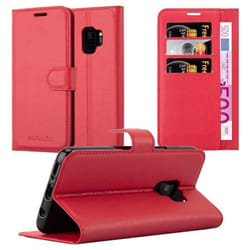 Coque pour Samsung Galaxy S9 Housse en ROUGE CERISE Etui Case Cover Protection fermeture magnétique Portefeuille