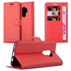 Coque pour Samsung Galaxy S9 PLUS Housse en ROUGE CERISE Etui Case Cover Protection fermeture magnétique Portefeuille