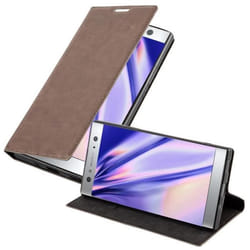 Coque pour Sony Xperia XA2 ULTRA - CADORABO - Marron Café - Simili-cuir - Fermeture Magnétique - Ultra Fin