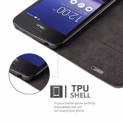 Coque - CADORABO - Asus ZenFone 5 2014 - Simili-cuir - Marron café - Fermeture magnétique