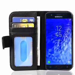 Coque pour Samsung Galaxy J7 2017 en NOIR DE JAIS Cover Protection emplacements pour cartes