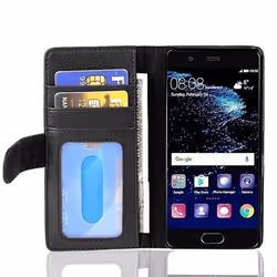 Coque pour Huawei P10 en NOIR DE JAIS Cover Protection emplacements pour cartes