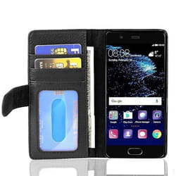 Coque pour Huawei P10 en NOIR DE JAIS Cover Protection emplacements pour cartes