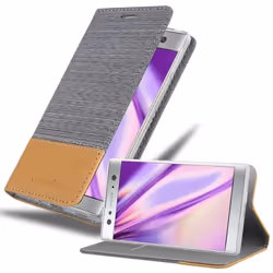Coque - CADORABO - Sony Xperia XA2 ULTRA - Similicuir - Tissu - Fermeture Magnétique