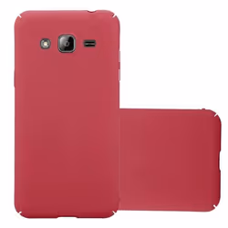 Coque pour Samsung Galaxy J3 2017 Etui en FROSTY ROUGE Housse Hard Case Cover Protection à laspect givré