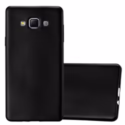 Coque pour Samsung Galaxy A7 2015 Housse en METALLIC NOIR Etui Case Cover Protection Silicone TPU Cover matte