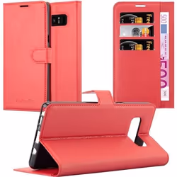 Cadorabo Étui pour Samsung Galaxy NOTE 8 - en Rouge - Étui pour livre avec fermeture magnétique fonction de support et fente  ...