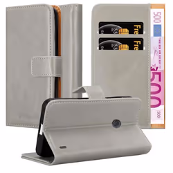 Cadorabo Etui pour Nokia Lumia 520 / 521 en MARRONE CAPPUCINO Housse protection fermeture magnétique et fonction de support