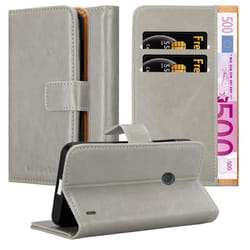 Cadorabo Etui pour Nokia Lumia 520 / 521 en MARRONE CAPPUCINO Housse protection fermeture magnétique et fonction de support