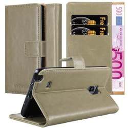 Coque pour Samsung Galaxy NOTE EDGE en MARRONE CAPPUCINO Cover Protection fonction de support