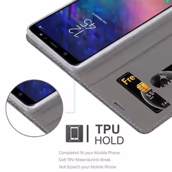 Coque - CADORABO - Samsung Galaxy A6 2018 - Similicuir - Fonction Stand - Compartiment pour Carte