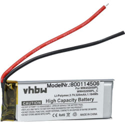 Vhbw - Batterie compatible avec Cardo Q3, Q1 casque audio, écouteurs sans fil (320mAh, 3,7V, Li-polymère)