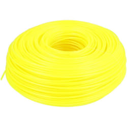 Vhbw - Fil de coupe universel pour tondeuse, débroussailleuse, coupe-bordure - Fil de rechange, jaune, 2 mm x 100 m, rond