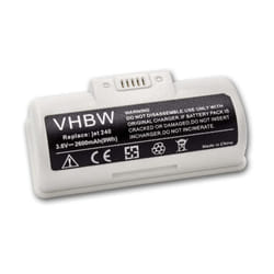 vhbw Batterie compatible avec iRobot Braava Jet 244, M6110, M6134, 250, 245, M6, 241, 240 robot électroménager blanc (2600mAh, 3,6V, Li-ion)