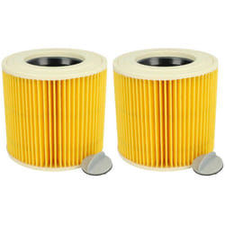 Vhbw - 2x filtre plissé remplacement pour Kärcher 6.414-789.0, 6.414-789 pour aspirateur - marron