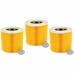 vhbw - the clever way Set de Cartouche Filtre pour votre aspirateur industriel, pour aspiration à sec ou humide - Finition su ...