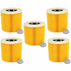 vhbw - the clever way Set de Cartouche Filtre pour votre aspirateur industriel, pour aspiration à sec ou humide - Finition su ...