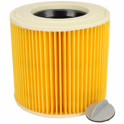 vhbw - the clever way Filtre plissé compatible pour votre aspirateur industriel, pour aspiration à sec ou humide - Finition s ...