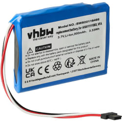 Vhbw - Batterie compatible avec TomTom 4EN62.4EN6.001.02, 4EN62, 4EN6.001.02 appareil gps de navigation (900mAh, 3,7V, Li-ion)