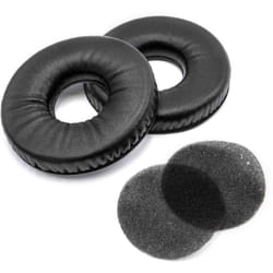 Coussinets d'oreillettes de remplacement compatible avec akg K121, K121 Studio, K121S, K141, K141 Studio, K141M, K142 écouteurs noir, brillant - Vhbw