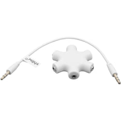 Audio splitter, répartiteur 5 sorties aux blanc pour écouteurs, boxs, hauts-parleurs, tablettes - Vhbw