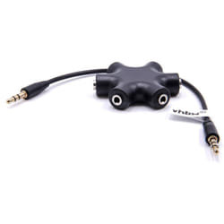 Vhbw - Audio splitter, répartiteur 5 sorties aux noir pour écouteurs, boxs, hauts-parleurs, tablettes