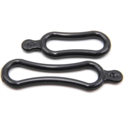Vhbw - 2x Anneaux extensibles en caoutchouc pour diverses lampes et lumières de vélo - Lot d'attaches (1x grand, 1x petit), noir