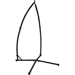 Support Fauteuil Suspendu - Hauteur 208 cm - Noir - en Métal - Charge max. 120 kg - Cadre Chaise Suspendue - Soutien Hamac Siège - Accrocher