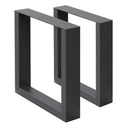 ECD Germany Set 2 Pieds de Table - 30 x 43 cm - Rectangulaire - Gris foncé - en Acier Revêtu de Poudre - Pied de Meuble Banc