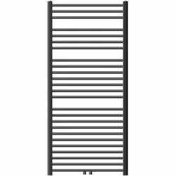 Radiateur Design Sahara Non Électrique - 750 x 1500 mm - Anthracite - Connexion Central - sans Kit de Raccordement - Forme Courbé - avec Kit Montage