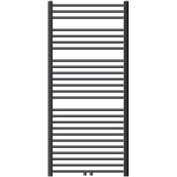 Radiateur Design Sahara Non Électrique - 750 x 1500 mm - Anthracite - Connexion Central - sans Kit de Raccordement - Forme Courbé - avec Kit Montage