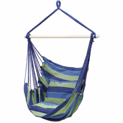 Livraison: 1x Fauteuil suspendu avec barre en bois 2x Coussins 40 x 35 cm Information technique: Matériel: coton / bois dur D ...