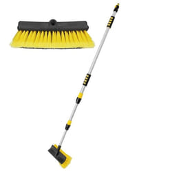 ECD Germany Brosse de Lavage Nettoyage de Voiture Manche Télescopique en Aluminium Jusqu á 300 cm pour Voiture Camion Fourgon SUV