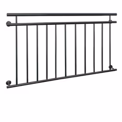 Garde corps balcon anthracite 90 x 156 cm avec 11 barres de remplissage rambarde