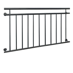 Garde corps balcon anthracite 90 x 156 cm avec 11 barres de remplissage rambarde