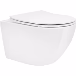 Livraison: 1x WC suspendu sans rebord, long, montage mural 1x siège de toilette en duroplast avec abaissement automatique Sof ...