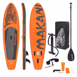ECD Germany SUP Board Stand Up Paddle Surf Gonflable Makani  320x82x15 cm  charge 150kg  PVC  Orange  Planche de Surf