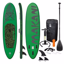 ECD Germany SUP Board Stand Up Paddle Surf Gonflable Makani 320 x 82 x 15 cm charge 150kg PVC Vert Planche de Surf