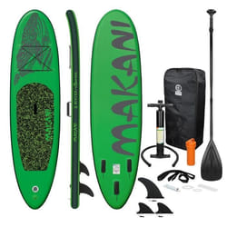 ECD Germany SUP Board Stand Up Paddle Surf Gonflable Makani  320 x 82 x 15 cm  charge 150kg  PVC  Vert  Planche de Surf