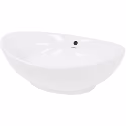 Livraison: 1x Lavabo en céramique Le mitigeur à monocommande, la vanne de vidange et le matériel de montage ne sont pas inclu ...