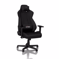 Nitro Concepts S300, Siège de jeu sur PC, 135 kg, Nylon, Noir, Acier inoxydable, Noir