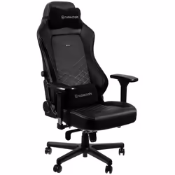 noblechairs Hero PU Leather, Siège rembourré, Dossier rembourré, Noir, Noir, Blanc, Acier, Noir