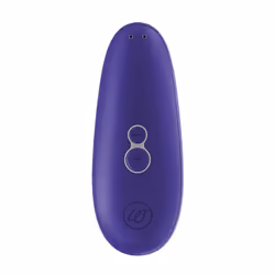 Womanizer Starlet 3, Vibrateur à ventouse, Stimulation du clitoris, Indigo, Plastique, Silicone, Courbé, Boutons